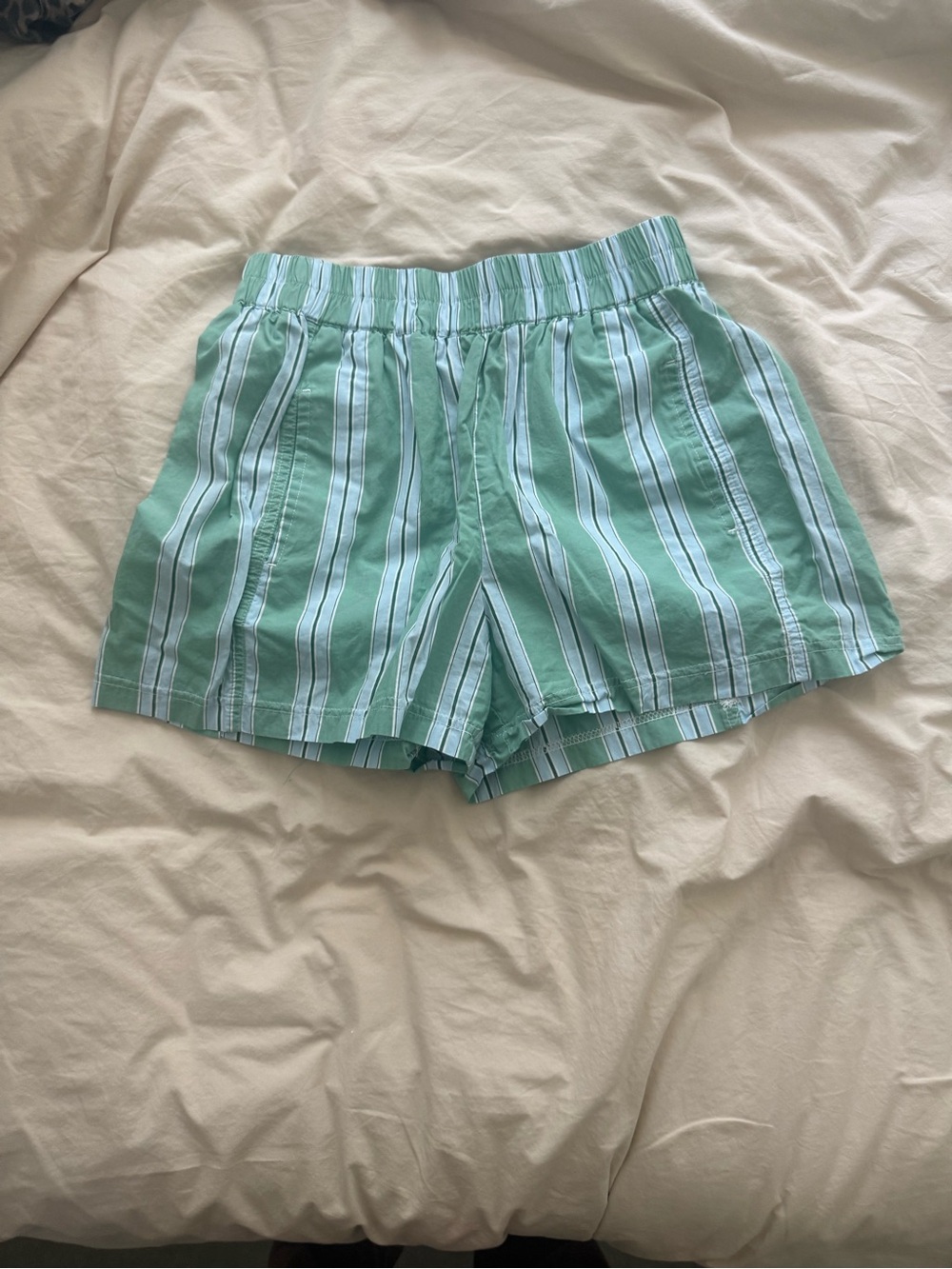 Striped Mint Green women’s Elastic Waist